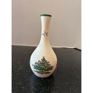 Spode Christmas Tree Porcelain, 8" Bud Vase, England